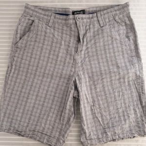 Men’s Gray Checkered Shorts